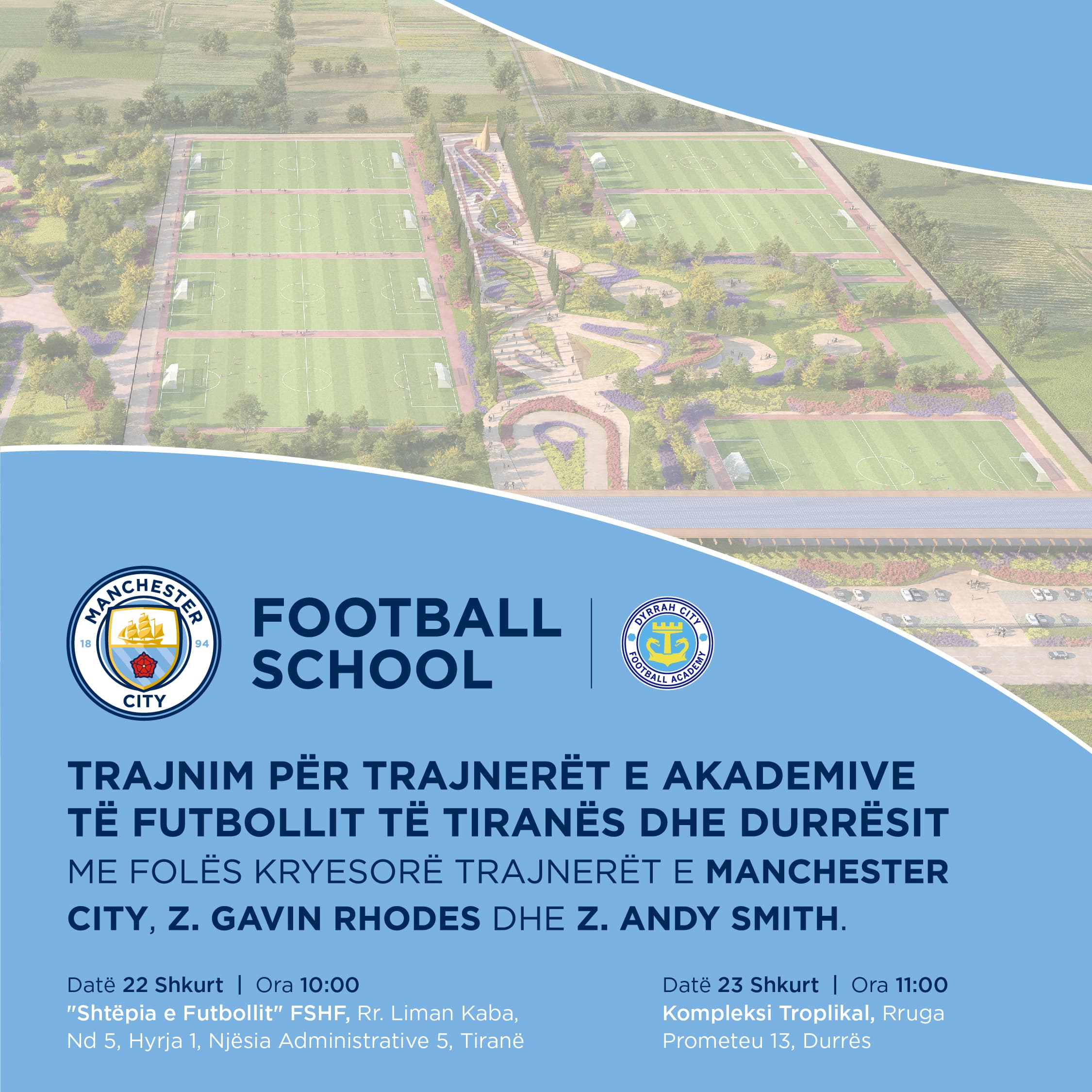 Trajnim për Trajnerët e Akademive të Futbollit të Tiranës dhe Durrësit.